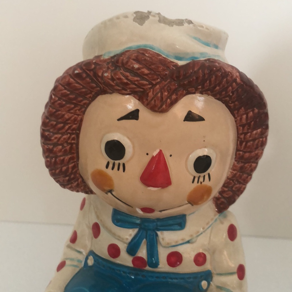 Vintage Chalkware Raggedy Ann and Andy Bookends - Picture 3 of 16